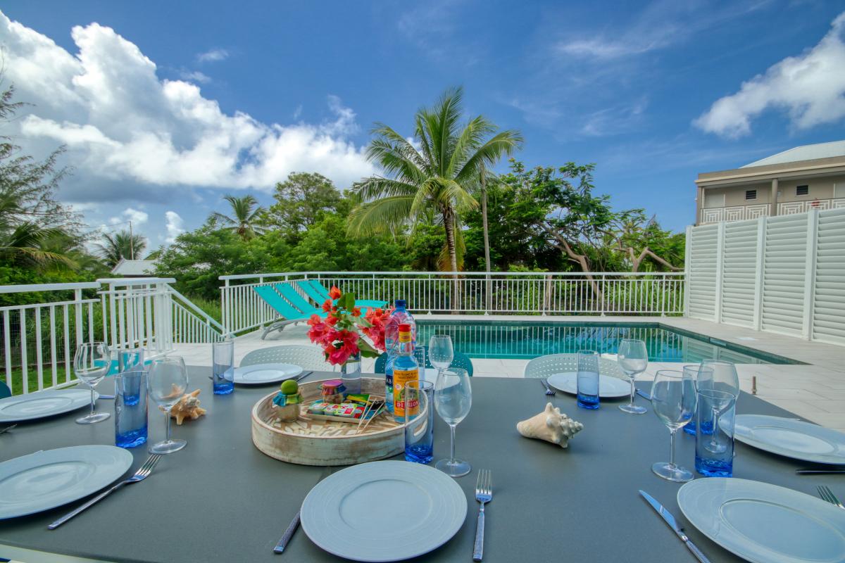 location villa 8 personnes le Diamant Martinique terrasse 1